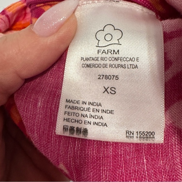 Farm Rio for Anthropologie XS Tie-Back Wide-Leg Jumpsuit Floral Festival Boho - Picture 10 of 11